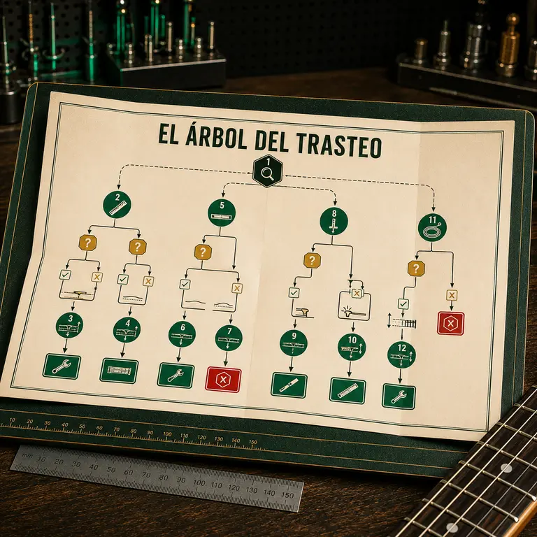 El Árbol del Trasteo, mapa de decisión para diagnosticar dónde y por qué trastea el instrumento.