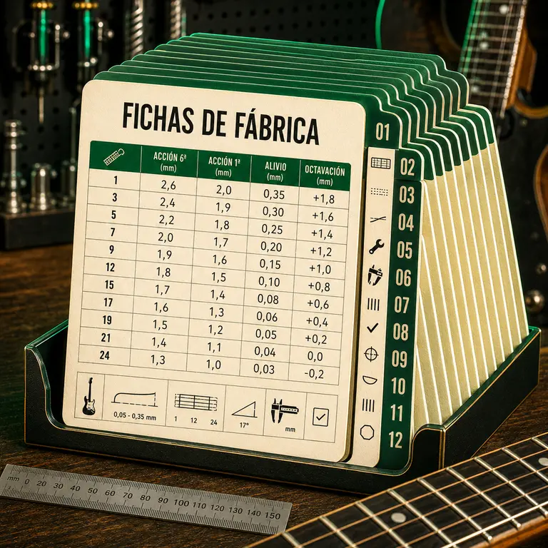 Fichas de Fábrica, sistema de fichas técnicas de referencia y medición.