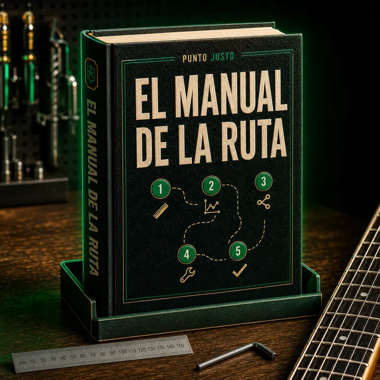 El Manual de la Ruta, manual premium de Punto Justo con sus cinco pasos de calibración.